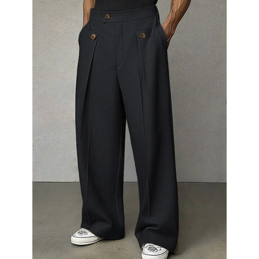 Men's Casual Straight-Leg Trousers
