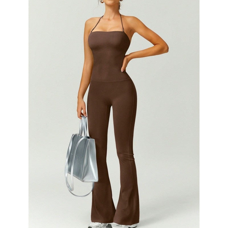 Quick-Dry Yoga Set with Flared Pants