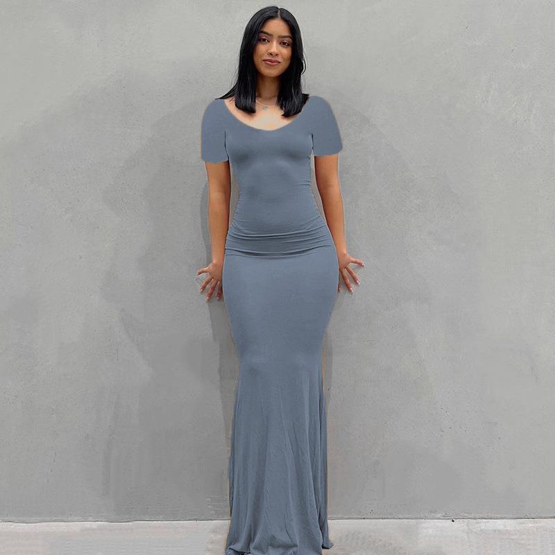 Women's Casual Maxi Dress in blue