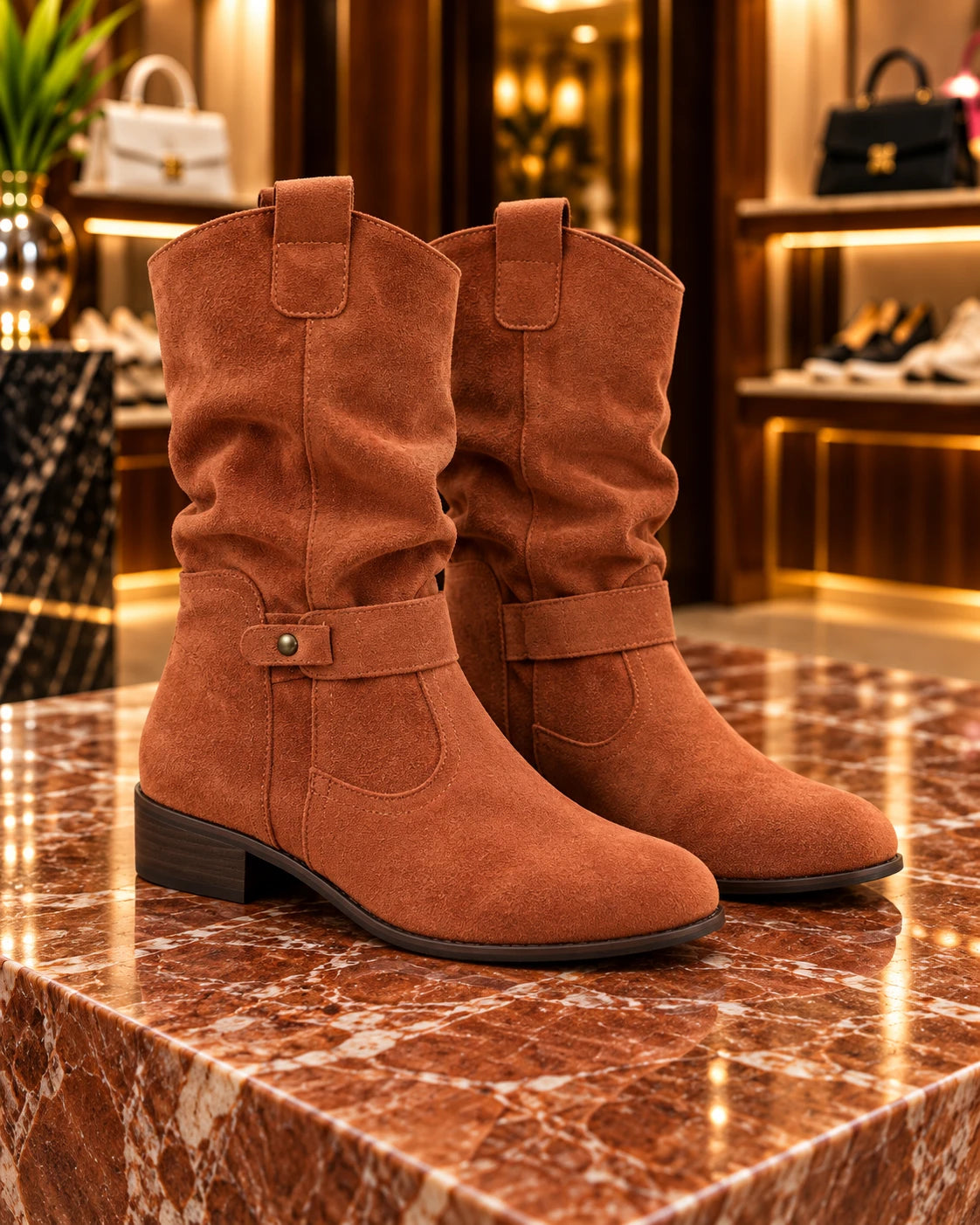 Women's Suede Low Ankle Boots