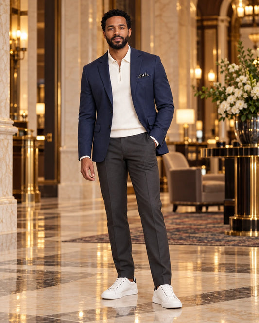 Men's Slim-Fit Cropped Trousers