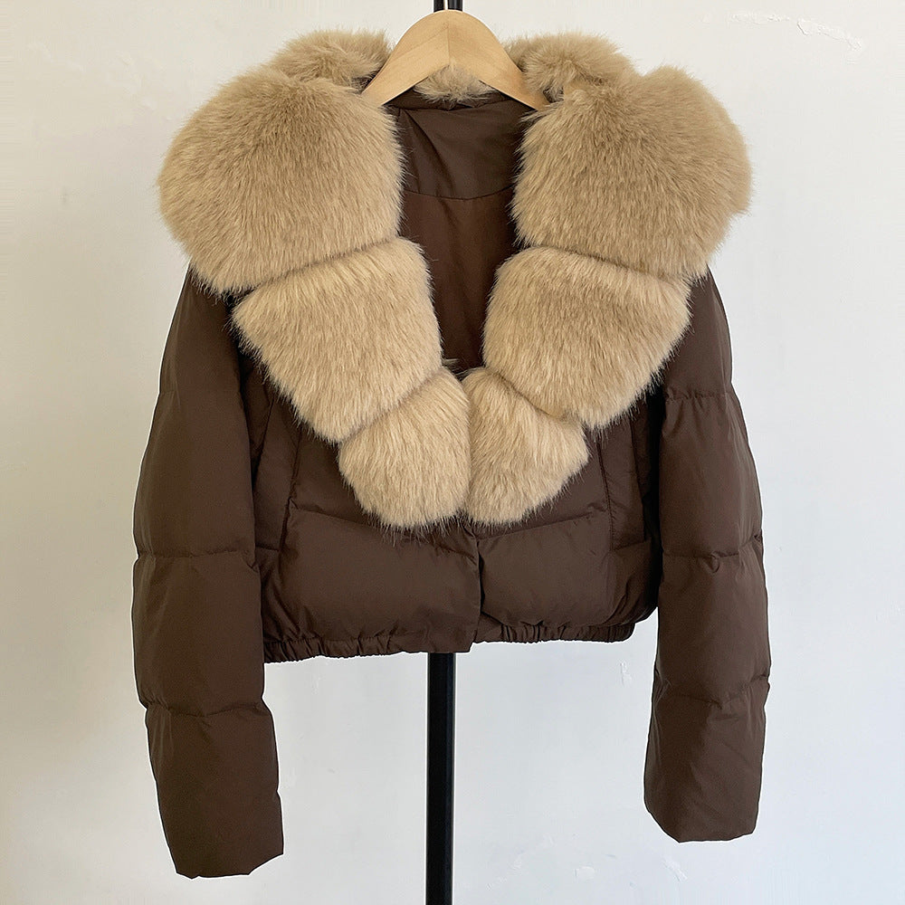 Women's Short White Duck Down Jacket