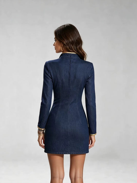 Women's Long Sleeve Denim Dress