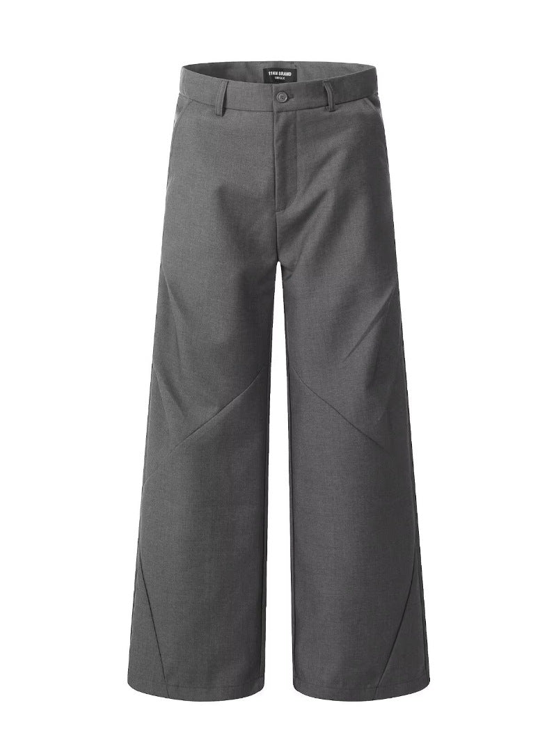 Minimalist Wide-Leg Men's Trousers