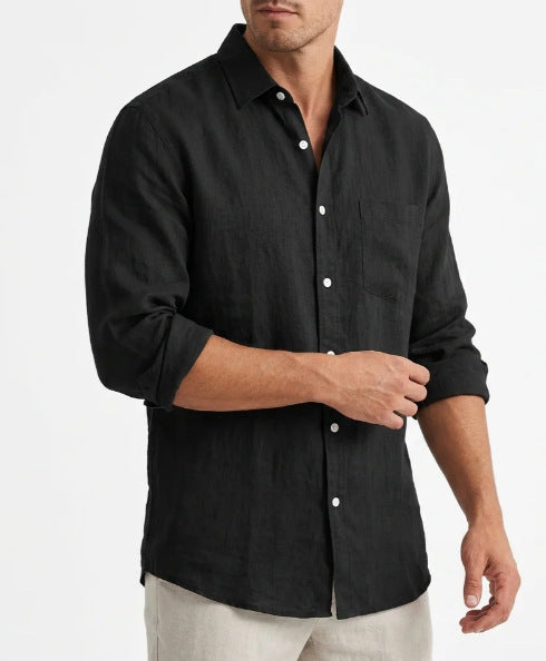 Men's Long-Sleeve Collared Shirt