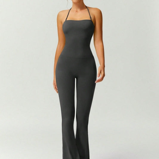 Quick-Dry Yoga Set with Flared Pants
