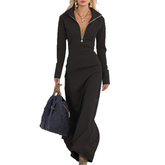 Women's Half Zip Polo Dress