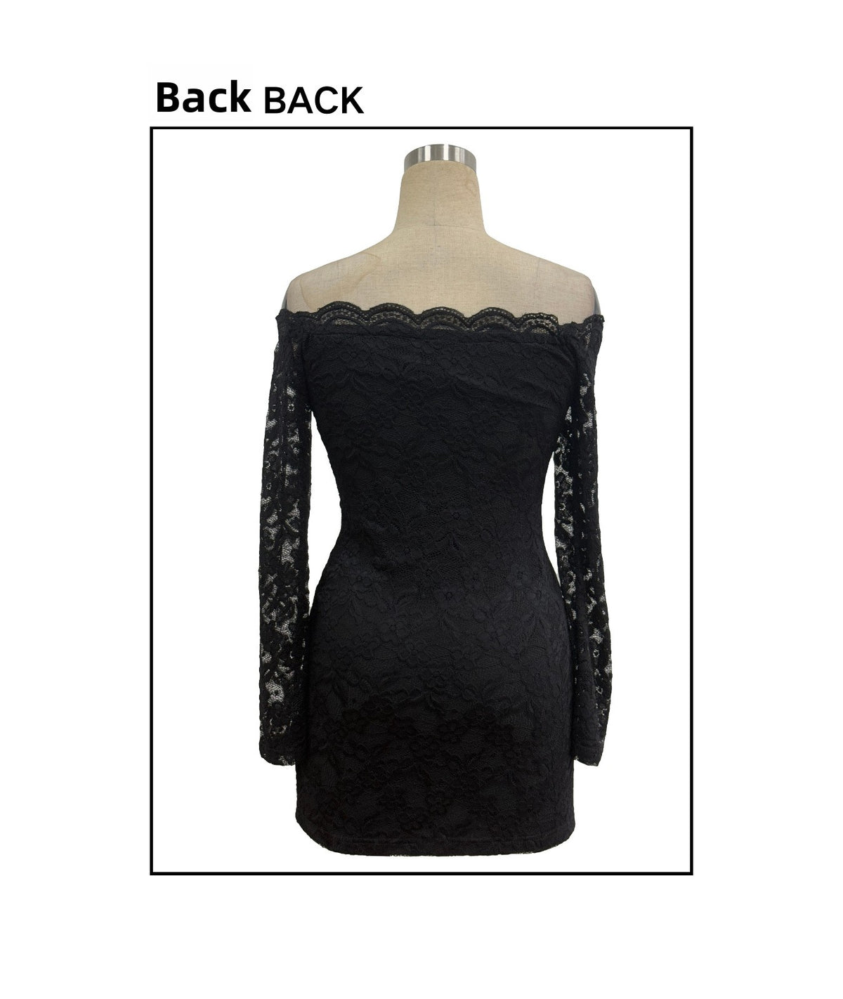 Women's Lace Off-Shoulder Long Sleeve Dress