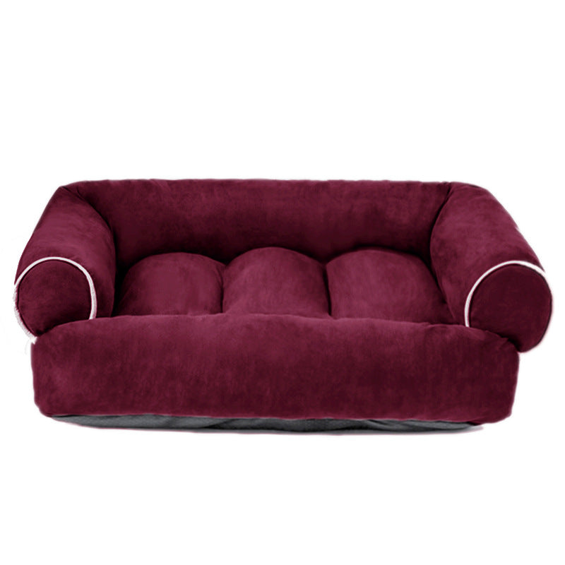Deerskin Velvet Pet Dog Sofa Bed