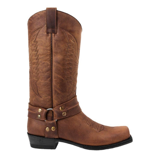 Men's Studded Suede Knight Boots