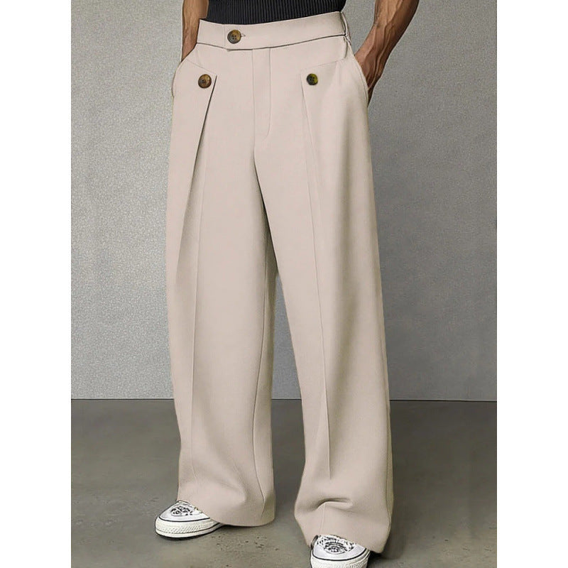 Men's Casual Straight-Leg Trousers