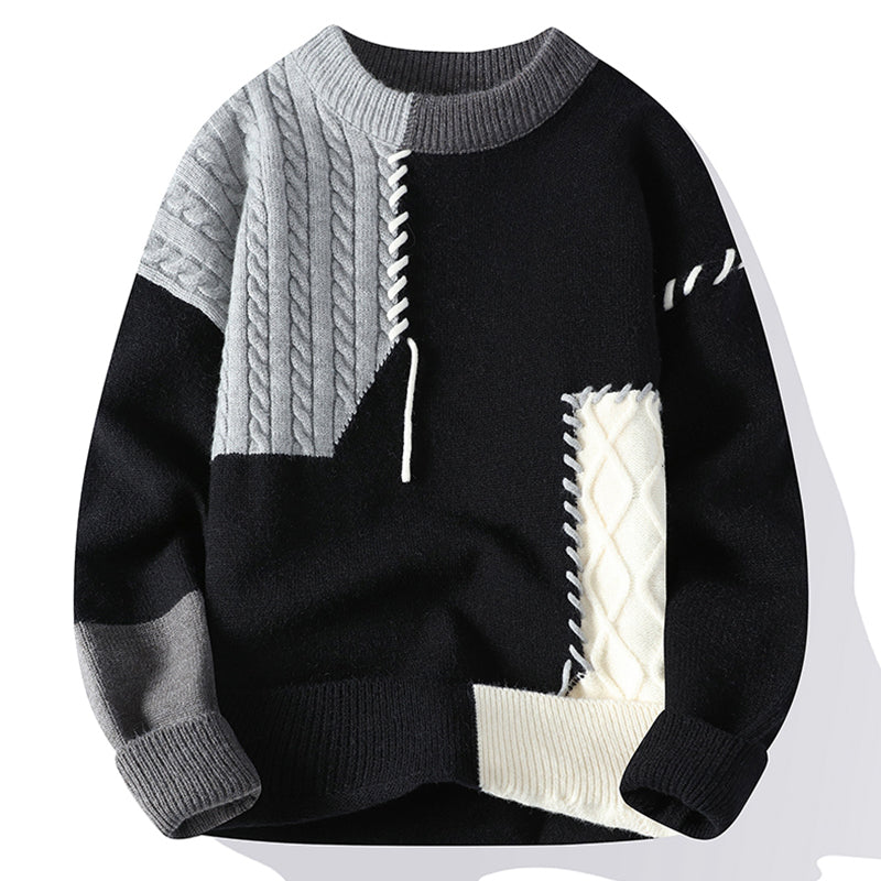 Color Blocked Knit Sweater