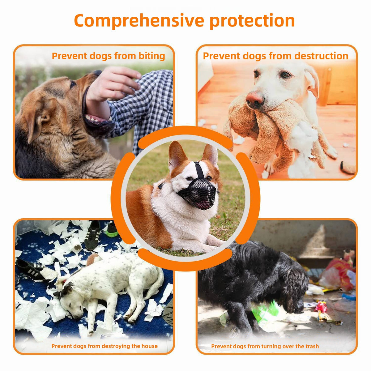 Breathable Anti-Bite Dog Muzzle