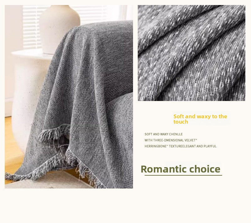 Herringbone Chenille Sofa Cover