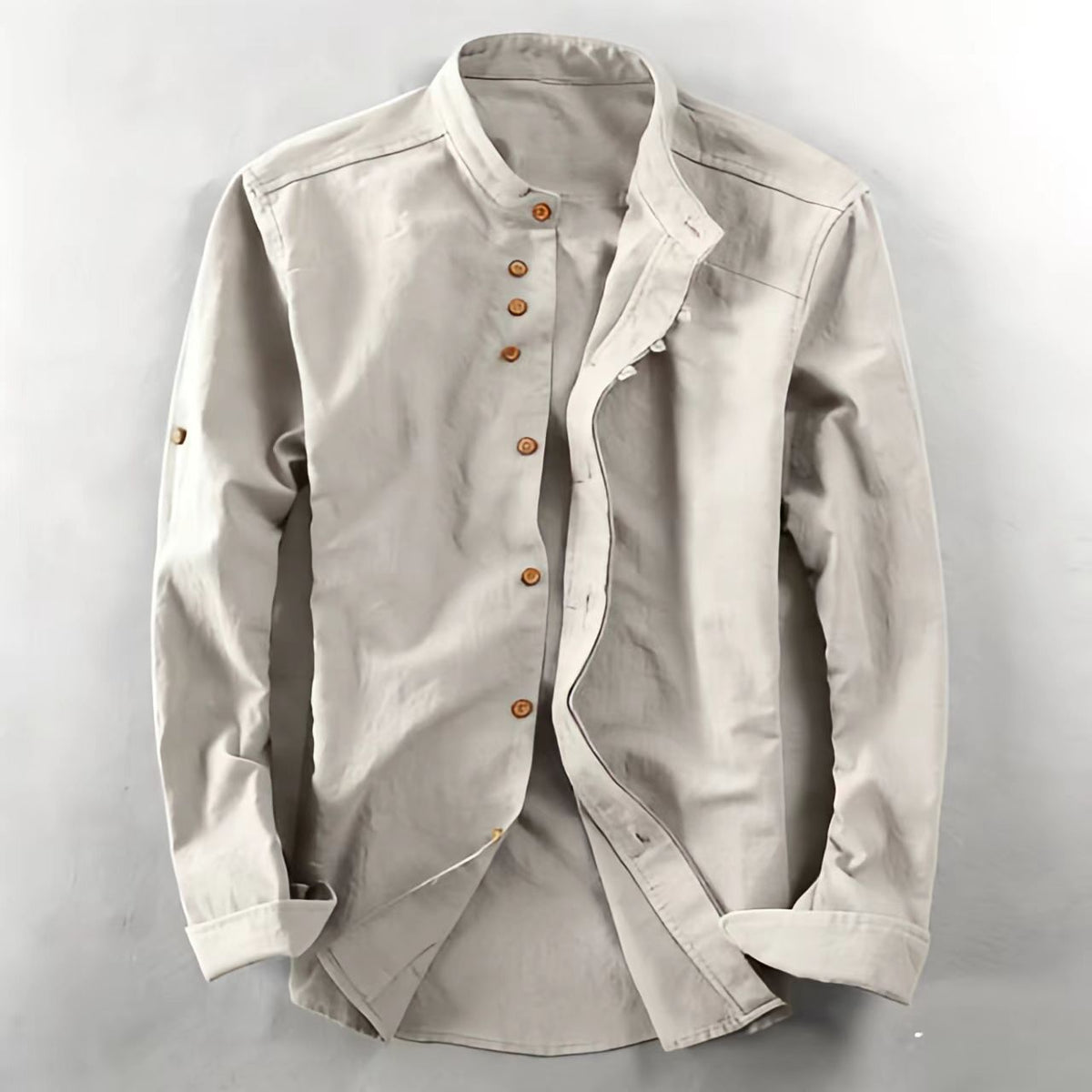 Men's Linen-Cotton Blend Casual Shirt
