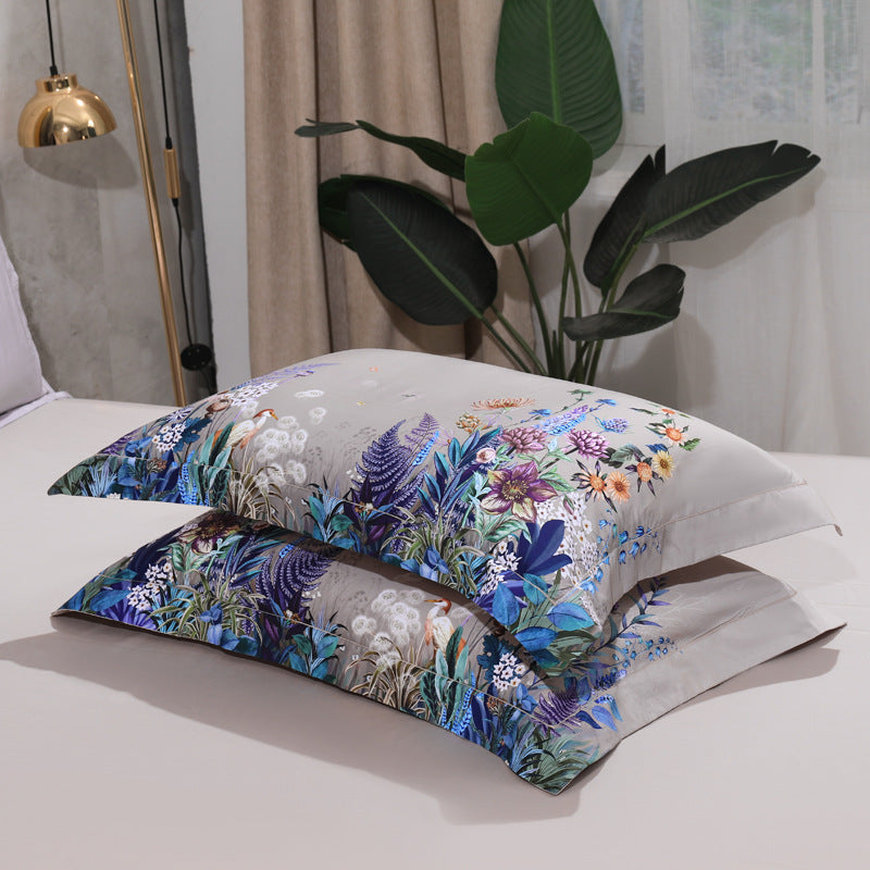 Luxury Cotton Satin Bedding Set with Digital Print