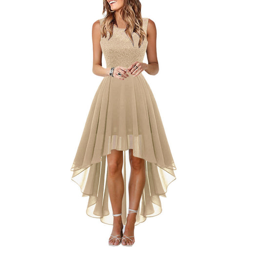 Women's Lace Hollow-Out Chiffon Dress