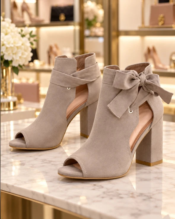 Women's Mesh Block Heel Sandals with Ankle Strap