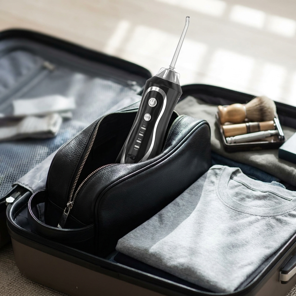 Premium Black travel bag lifestyle