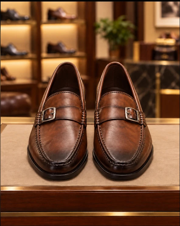 Men's Cowhide Slip-On Loafers