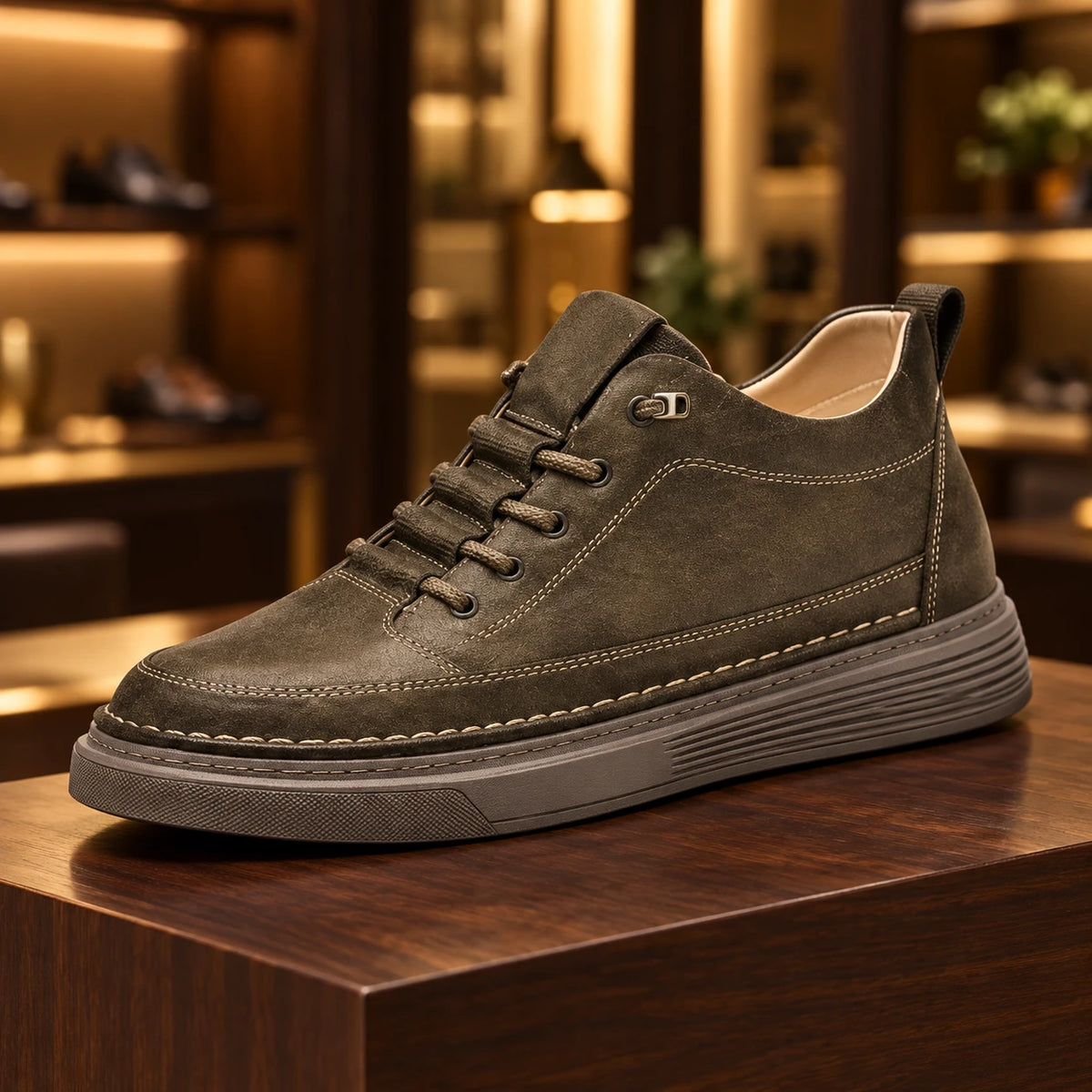 Men's Retro Mid-Top Height-Increasing Sneakers