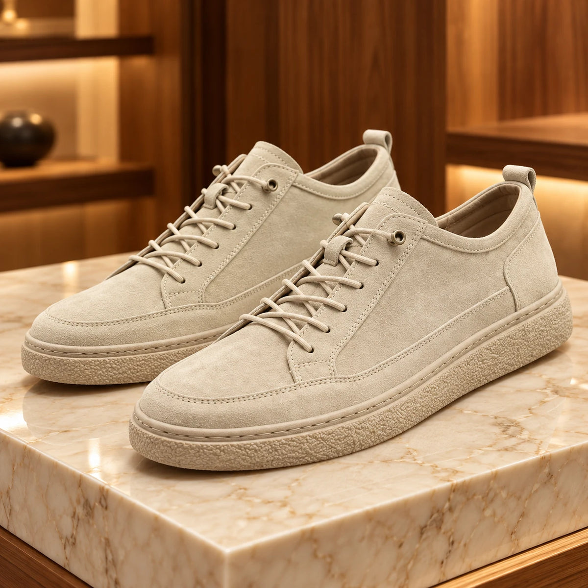 Men's Breathable Slip-On Leather Casual Shoes