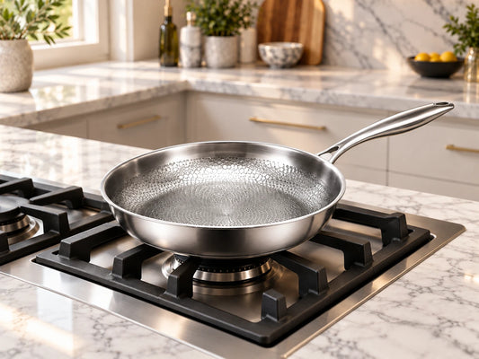 Pure Titanium Hammered Frying Pan