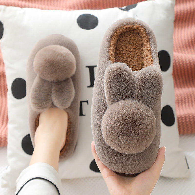 Thick-Soled Fluffy Winter Home Slippers