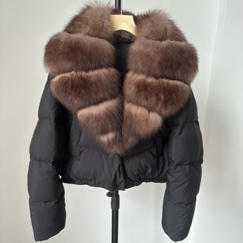 Women's Short White Duck Down Jacket