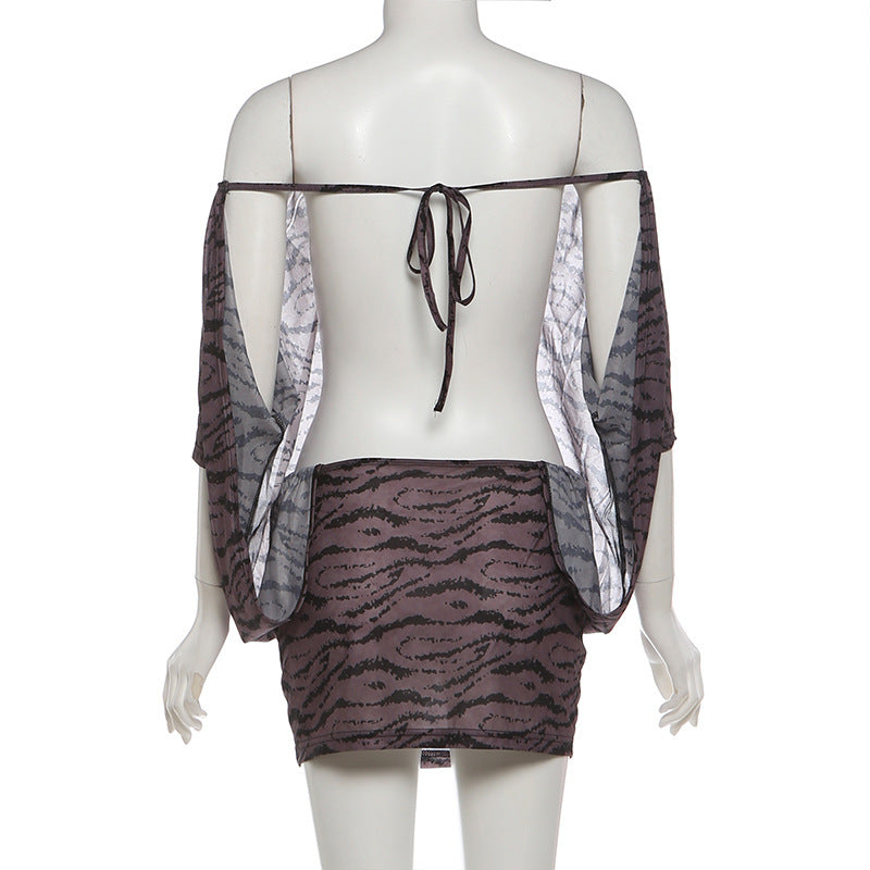 Women's One Shoulder Bodycon Wrap Dress