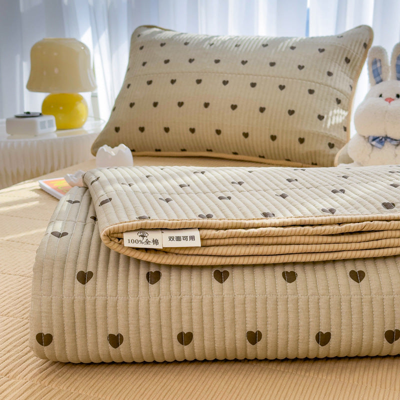 Quilted Cotton Anti-Slip Bed Cover