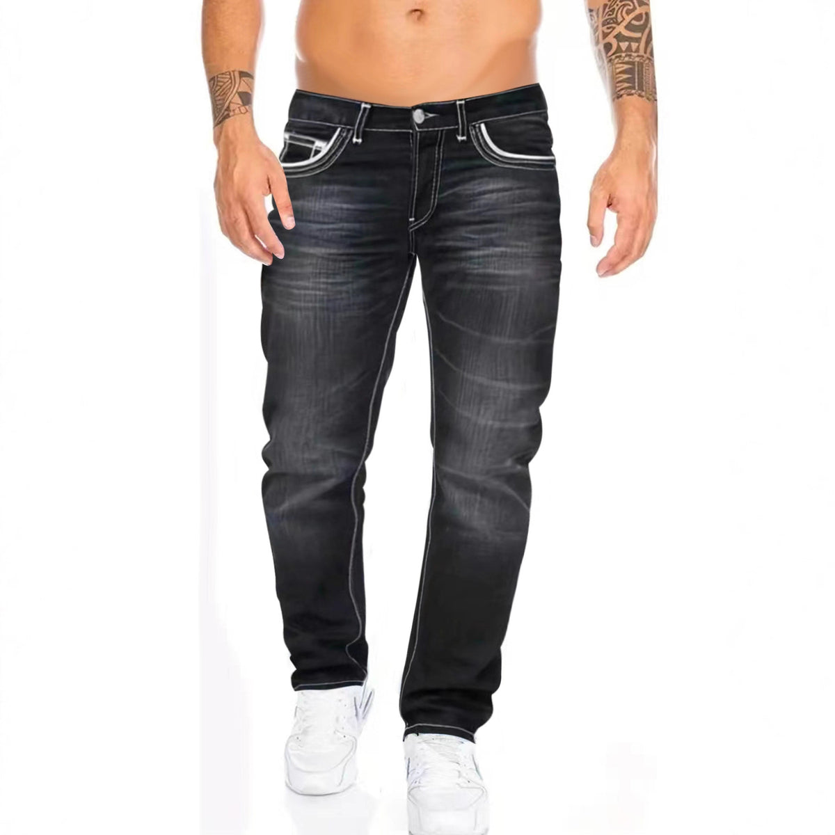 Men's Slim-Fit Double-Stitched Jeans