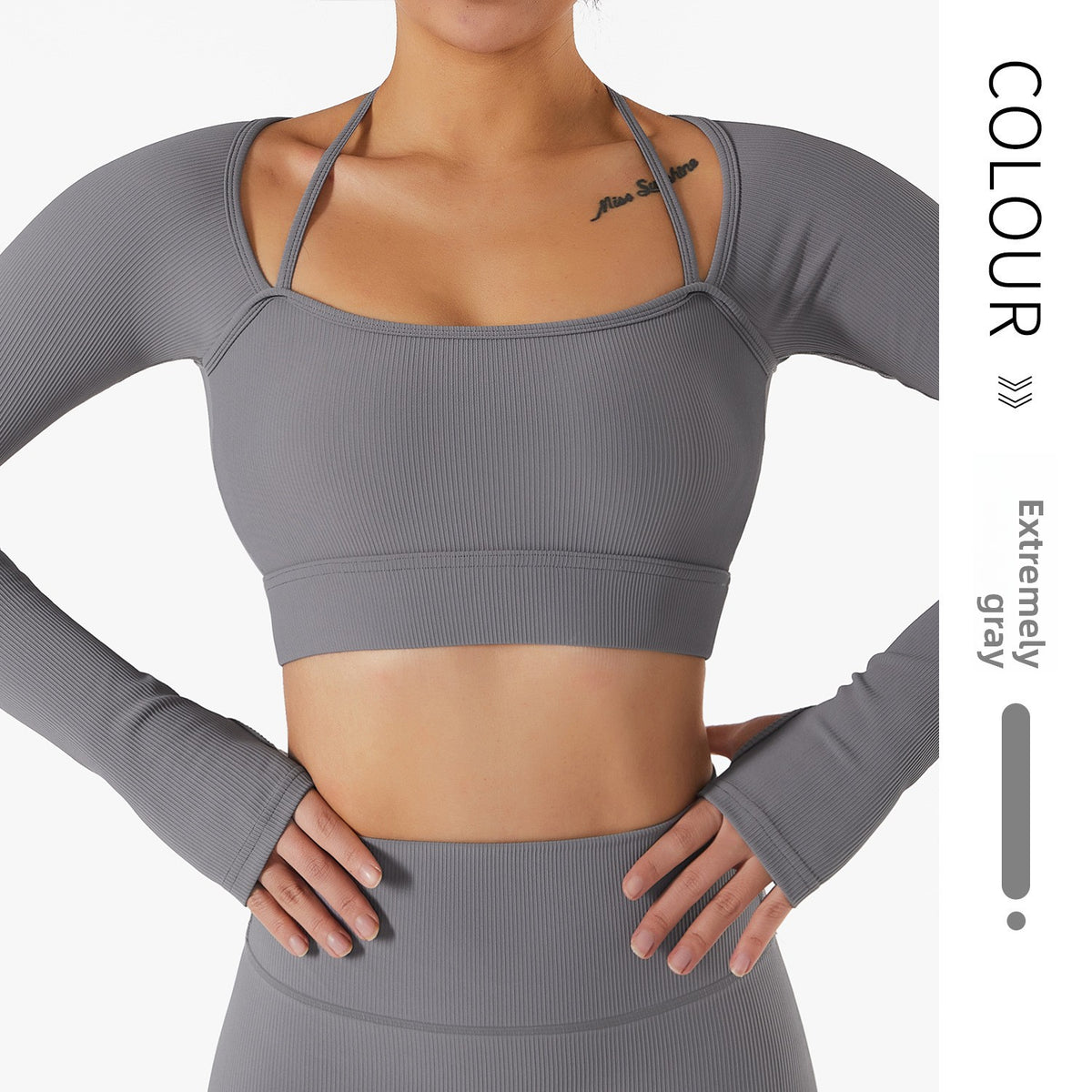 Halterneck Long Sleeve Activewear Set