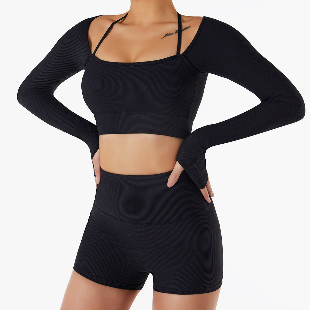 Halterneck Long Sleeve Activewear Set