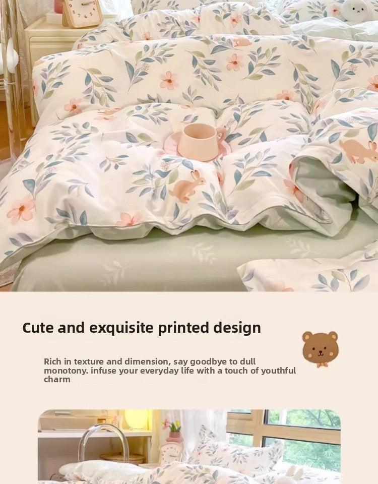 Pure Cotton Floral Bedding Set