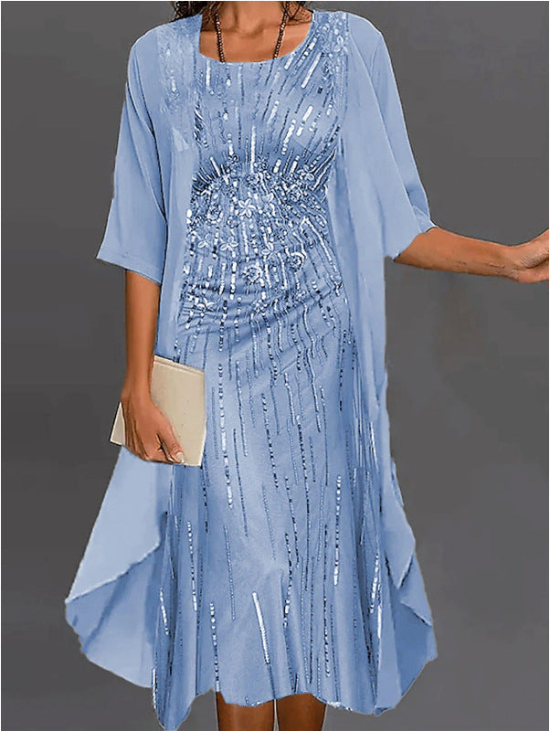 Women's Chiffon Two-Piece Dress Set