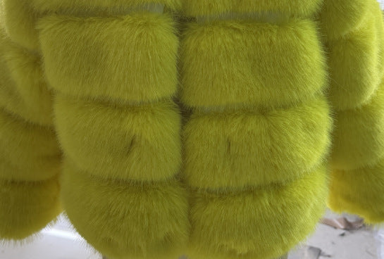 Women's Hooded Faux Fur Coat