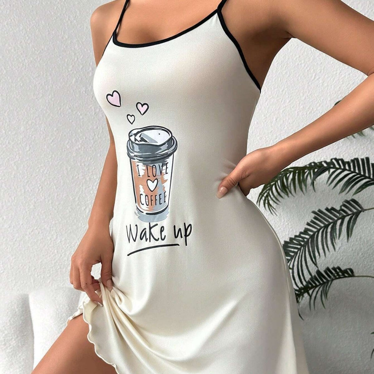Women's Suspender Nightgown Home Dress