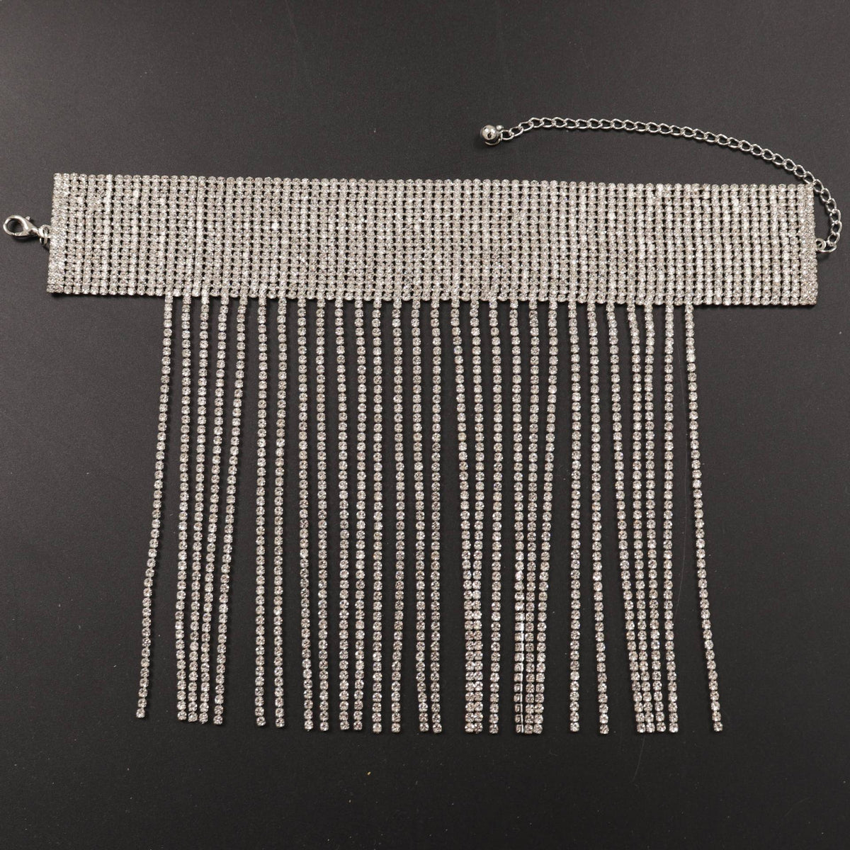 Rhinestone Tassel Anklet
