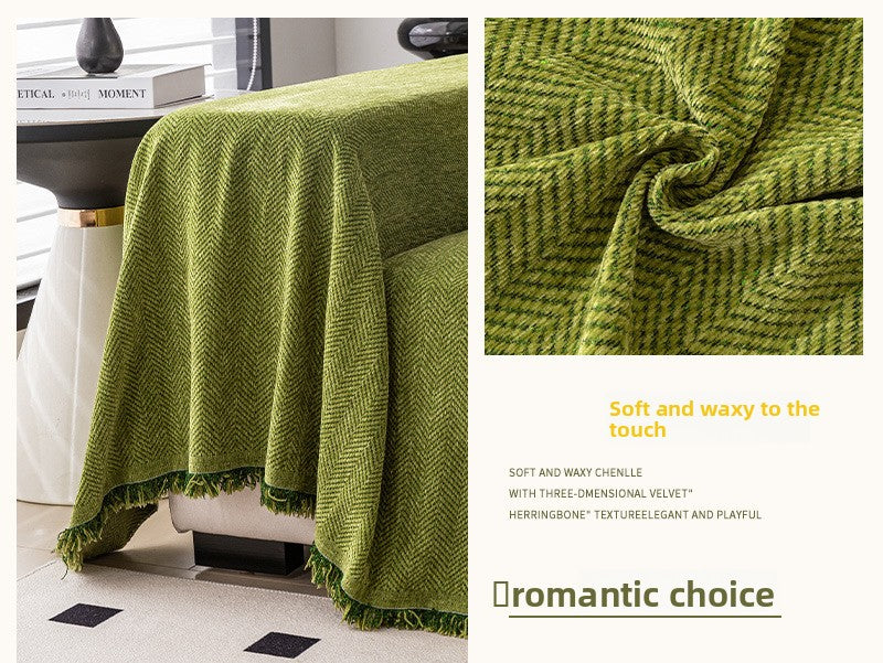 Herringbone Chenille Sofa Cover
