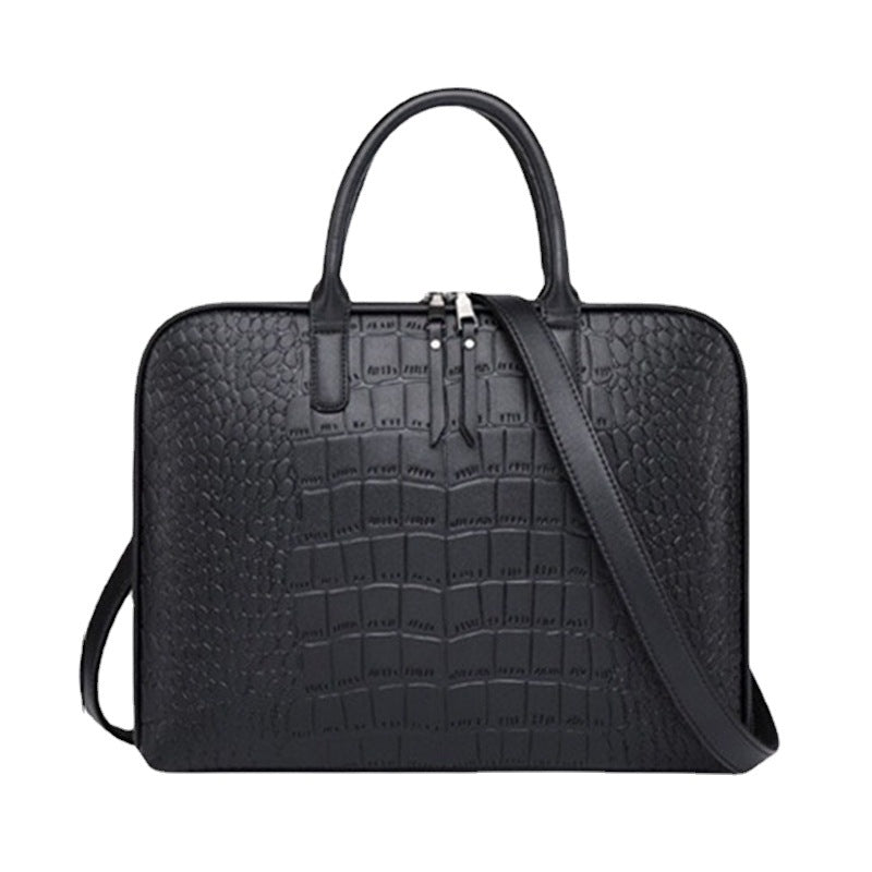 Leather Laptop Briefcase Handbag