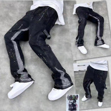 Men's Loose Straight-Leg Denim Pants