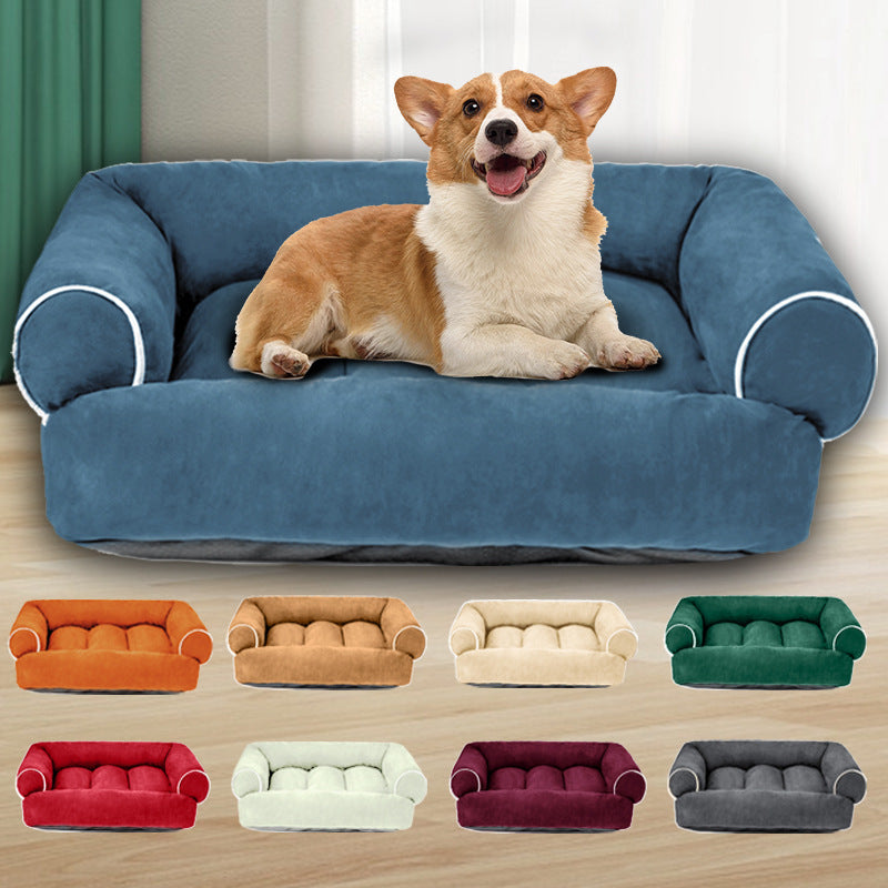 Deerskin Velvet Pet Dog Sofa Bed