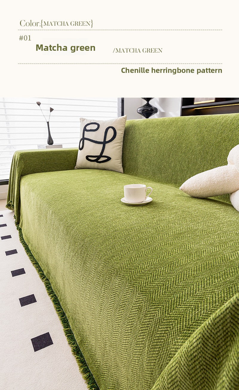 Herringbone Chenille Sofa Cover