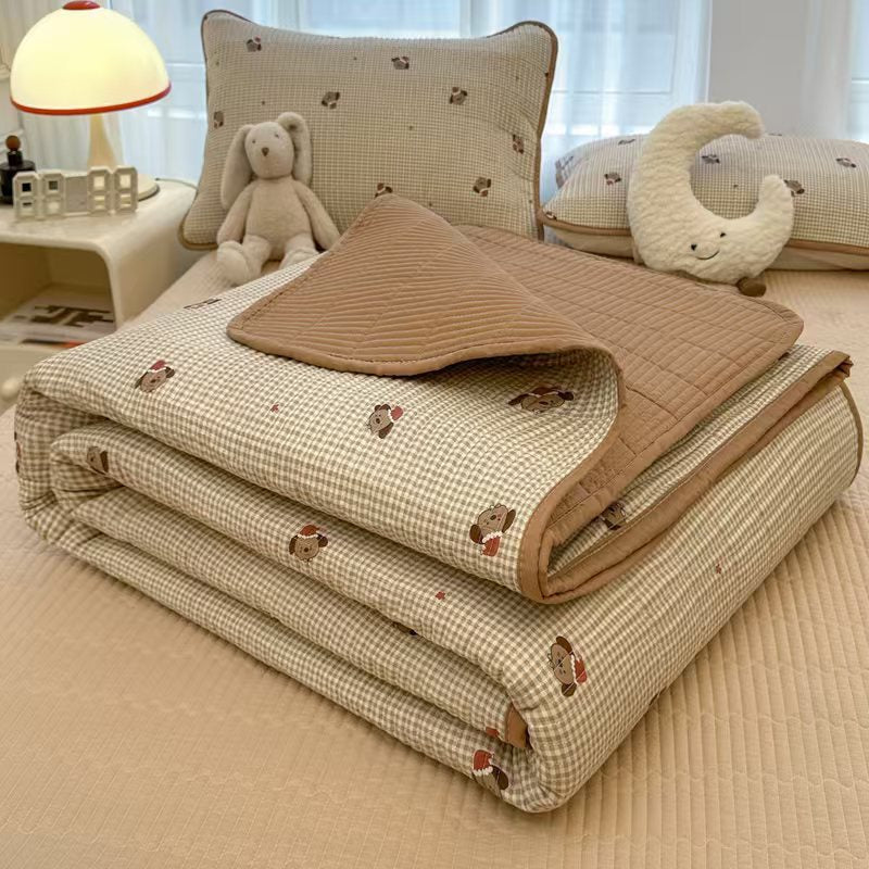 Quilted Cotton Anti-Slip Bed Cover