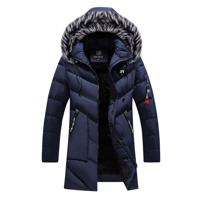 Hooded Mid-Length Cotton-Padded Jacket
