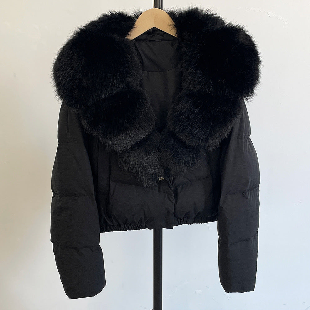 Women's Short White Duck Down Jacket