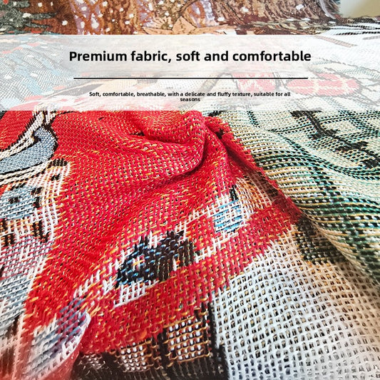 Christmas Print Throw Blanket