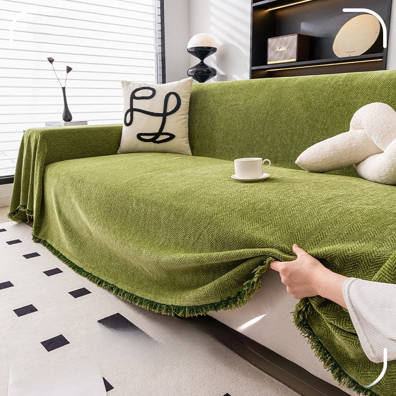 Herringbone Chenille Sofa Cover