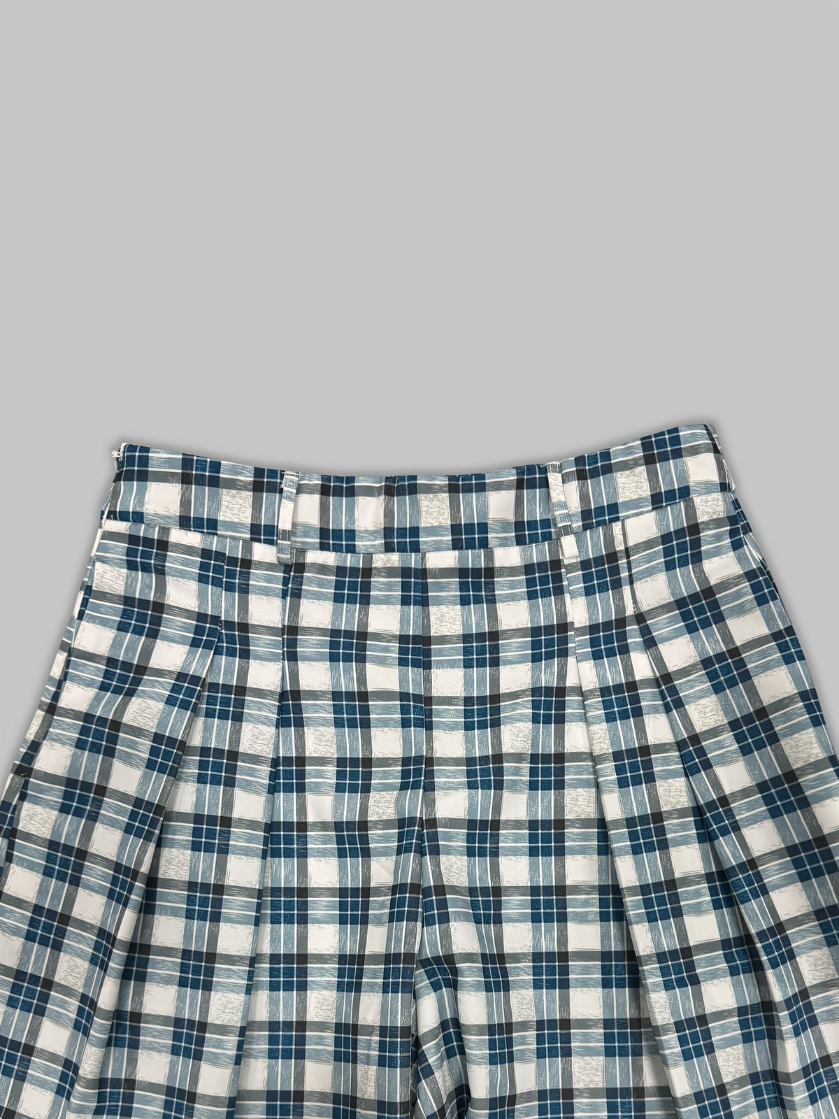 Women's Plaid Top and Wide-Leg Pants Set
